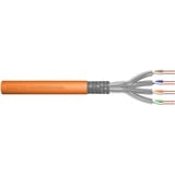 Digitus Cable de instalación de par trenzado CAT 7 S-FTP, AWG 23/1 naranja, AWG 23/1, 500 m, Cat7, S/FTP (S-STP)