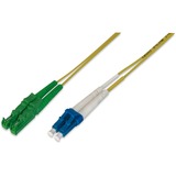 Digitus Cable de parche LWL dúplex, conector E2000 (8° APC) > LC (UPC), monomodo OS2 amarillo