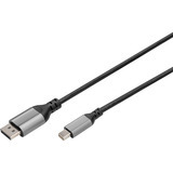 Digitus DB-340106-020-S, Cable negro/Gris