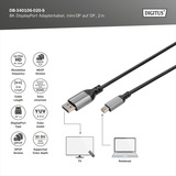 Digitus DB-340106-020-S, Cable negro/Gris