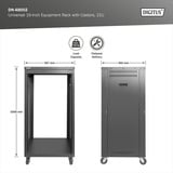 Digitus Rack de equipo universal de 19 pulgadas con ruedas, Rack, caja de servidor negro