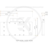 EKWB 3831109833063 accesorio o pieza de sistema de refrigeración para ordenador Bloque de agua, Refrigeración por agua plateado/Transparente, Bloque de agua, Níquel, Plexiglass, Negro, Metálico, 231 mm, 124 mm, 20,5 mm