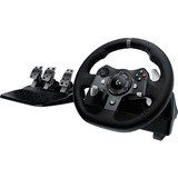 Logitech G920 Negro USB 2.0 Volante + Pedales Analógico/Digital PC, Xbox One negro, Volante + Pedales, PC, Xbox One, Cruceta, Analógico/Digital, Alámbrico, USB 2.0