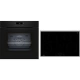 Neff BTX48PIB0 sets de electrodoméstico de cocina Con placa de inducción Horno eléctrico, Juego para horno negro/Acero fino, Con placa de inducción, 4 zona(s), Vidrio y cerámica, Negro, Tocar, 80,2 cm