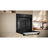 Neff BX48PIB0 sets de electrodoméstico de cocina Con placa de inducción Horno eléctrico, Juego para horno negro/Acero fino, Con placa de inducción, 4 zona(s), Vidrio y cerámica, Negro, Tocar, 80,2 cm