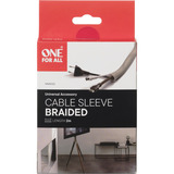 One for all Cubierta de cable trenzado 2 metros, Manguera de cable gris