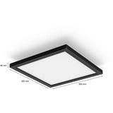 Philips White Ambiance Aurelle lámpara de panel cuadrada, Luz de LED negro