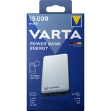 VARTA Energy 15000 Polímero de litio 15000 mAh Negro, Blanco, Banco de potencia blanco/Negro, 15000 mAh, Polímero de litio, 3,7 V, Negro, Blanco