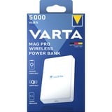 VARTA Powerbank inalámbrico Mag Pro, 5.000mAh, Banco de potencia blanco