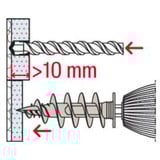fischer Taco para aislamiento FID II 50mm, Pasador blanco