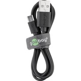 goobay 46800 cable USB 1 m USB 2.0 USB A USB B Negro negro, 1 m, USB A, USB B, USB 2.0, 480 Mbit/s, Negro