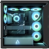 ARCTIC Xtender Black (Mirror Glass) Midi Tower Negro, Cajas de torre negro, Midi Tower, PC, Negro, EATX, Metal, Vidrio templado, Juego