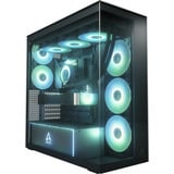 ARCTIC Xtender (Mirror Black) Midi Tower Negro, Cajas de torre negro, Midi Tower, PC, Negro, EATX, Metal, Vidrio templado, Juego