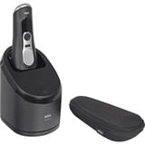 Braun Series 9 Pro+ 9660CC Máquina de afeitar de láminas Recortadora Negro, Plata negro, Máquina de afeitar de láminas, Negro, Plata, Acero inoxidable, Botones, LED, AC/Batería