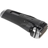 Braun Series 9 Pro+ 9660CC Máquina de afeitar de láminas Recortadora Negro, Plata negro, Máquina de afeitar de láminas, Negro, Plata, Acero inoxidable, Botones, LED, AC/Batería