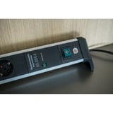 Brennenstuhl Regleta Alu-Office-Line de 6 tomas, para escritorio negro/Aluminio