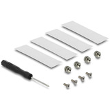 DeLOCK Tarjeta PCIe 5.0 x16 > 4x M.2 NVMe internos + disipador de calor, Tarjeta de interfaz 