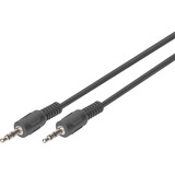 Digitus Cable de conexión de audio de 3,5 mm con conector estéreo negro