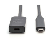 Digitus Cable de extensión USB 3.2 Gen 2 activo, conector USB-C > toma USB-C, Cable alargador negro