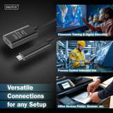 Digitus Cable de extensión USB 3.2 Gen 2 activo, conector USB-C > toma USB-C, Cable alargador negro