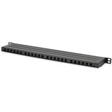 Digitus Panel de parcheo de alta densidad Clase EA CAT 6A, 24 puertos, Patch Panel negro