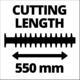 EINHELL GE-PH 2555 A Cuchilla doble 850 W 5,45 kg, Cortasetos rojo/Negro, Gasolina, 850 W, 5,45 kg, 240 mm, 1120 mm, 220 mm