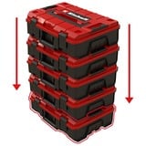 EINHELL Maletín de sistema E-Case S-F incl. espuma de rejilla, Caja de herramientas negro/Rojo
