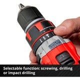 EINHELL Taladro atornillador percutor profesional a batería TP-CD 18/50 Li-i BL, 18Volt, Martillo atornillador rojo/Negro