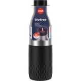 Emsa Bludrop Sleeve N3111100 bidón de agua Uso diario 700 ml Acero inoxidable Negro, Acero inoxidable, Botella thermo negro, 700 ml, Uso diario, Negro, Acero inoxidable, Acero inoxidable, 12 h, 6 h