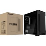 GIGABYTE C102 GLASS Midi Tower Negro, Cajas de torre negro, Midi Tower, PC, Negro, micro ATX, Mini-ITX, Vidrio, Plástico, Acero, Juego