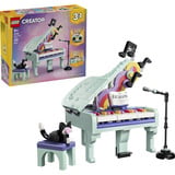 LEGO Creator Piano decorativo 3 en 1 con gato, Juegos de construcción 