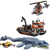 LEGO Jurassic World Ataque del Mosasaurio al barco, Juegos de construcción 