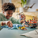 LEGO Jurassic World Ataque del Mosasaurio al barco, Juegos de construcción Juego de construcción, 7 año(s), Plástico, 703 pieza(s), 1,07 kg