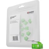 Lindy 40473 bloqueador de puerto RJ-45 Verde Acrilonitrilo butadieno estireno (ABS) 20 pieza(s), Castillo verde, Bloqueador de puerto, RJ-45, Verde, Acrilonitrilo butadieno estireno (ABS), 20 pieza(s), Bolsa de plástico