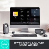 Logitech 980-001348 conjunto de altavoces 40 W Universal Grafito 2.1 canales 10 W Bluetooth, Altavoces de PC negro, 2.1 canales, 40 W, Universal, Grafito, 80 W, Inalámbrico