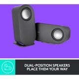 Logitech 980-001348 conjunto de altavoces 40 W Universal Grafito 2.1 canales 10 W Bluetooth, Altavoz negro, 2.1 canales, 40 W, Universal, Grafito, 80 W, Inalámbrico