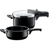 Silit Set de ollas a presión Silargan Sicomatic t-Plus, Conjunto de ollas negro