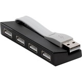 Targus 4-Port USB Hub, Hub USB USB 2.0, USB 2.0, 480 Mbit/s, Negro, Plástico, China