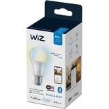 WiZ Bombilla 8 W (Equiv. 60 W) A60 E27, Lámpara LED Bombilla inteligente, Blanco, Wi-Fi, E27, Multi, 2700 K