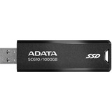 ADATA SC610 1 TB USB tipo A 3.2 Gen 2 (3.1 Gen 2) Negro, Unidad de estado sólido negro, 1 TB, USB tipo A, 3.2 Gen 2 (3.1 Gen 2), 550 MB/s, 10 Gbit/s, Negro