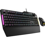 ASUS TUF Gaming Combo K1 & M3 teclado USB Negro, Juego de escritorio negro, Completo (100%), USB, Interruptor de membrana, LED RGB, Negro, Ratón incluido