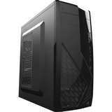 Aerocool CS‐1102 Midi Tower Negro, Cajas de torre negro, Midi Tower, PC, Negro, ATX, micro ATX, Mini-ATX, Acero, 15 cm