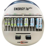 Ansmann Energy 16+ Cargadores de batería 9v, AA, AAA, C, D