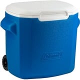 Coleman Nevera con ruedas Performance 28QT azul/blanco