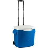 Coleman Nevera con ruedas Performance 28QT azul/blanco