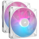 Corsair Corsair iCUE RX140 RGB Dual Kit wh, Ventilador blanco