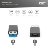 Digitus Adaptador USB Tipo-C, USB A - USB-C 
