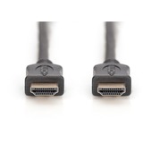 Digitus Cable HDMI de alta velocidad con Ethernet, tipo A negro