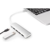 Digitus DA-70242-1, Hub USB plateado