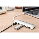 Digitus DA-70242-1, Hub USB plateado